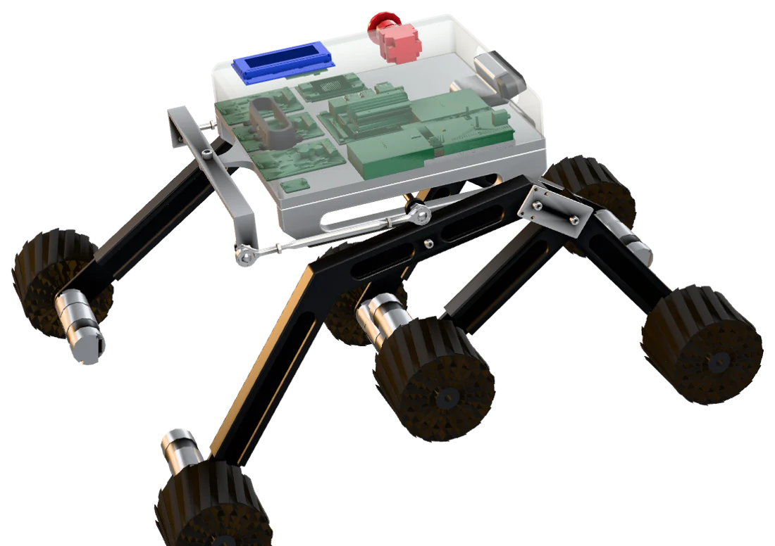 The AIRAVAT rocker-bogie rover (CAD)